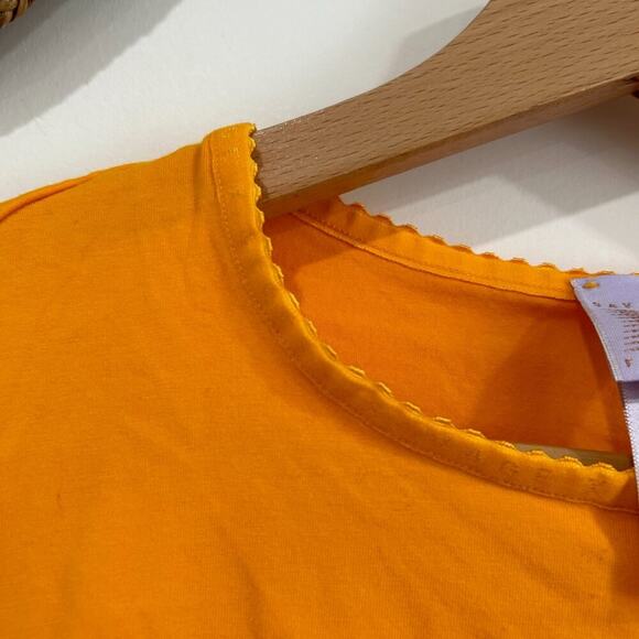 Savage x Fenty Orange Logo Band Cropped Tee T-Shirt Crop Top Plus Size 1X - Picture 5 of 6